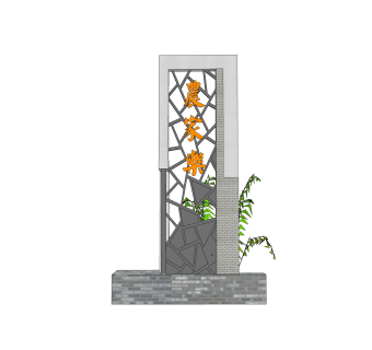 现代指示牌草图大师模型，标识牌su模型下载