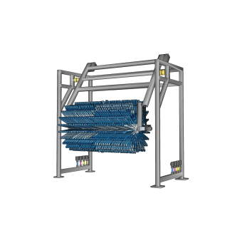 现代自动洗车机草图大师模型，洗车机su模型下载