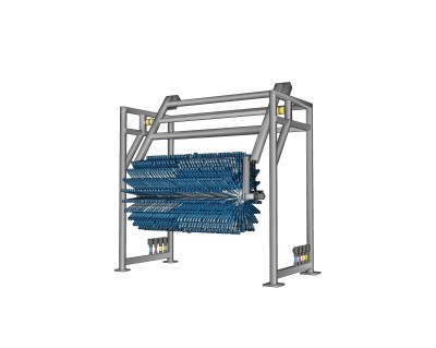 现代自动洗车机草图大师模型，洗车机su模型下载