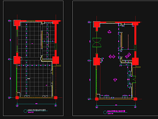 酒店美容室CAD施工图，酒店CAD建筑图纸下载