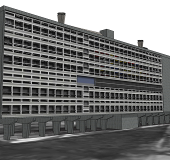 柯布西耶卡利沃达草图大师模型下载