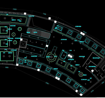 咖啡连锁品牌店CAD装修图，咖啡连锁品牌店CAD图纸下载