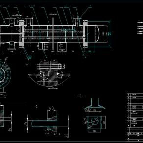 五款固定管板式换热器CAD图纸，换热器CAD设计图纸下载