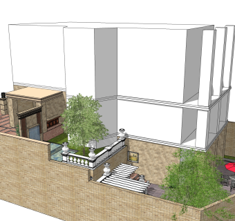 蔚蓝卡地亚独栋别墅su模型