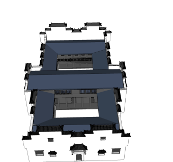 现代别墅外观草图大师模型，别墅外观sketchup模型免费下载