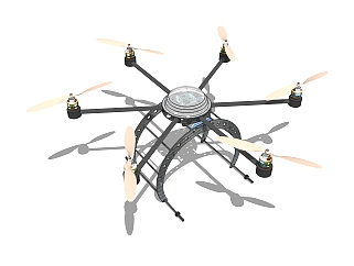 现代小型无人机su模型，无人机草图大师模型下载