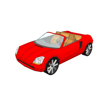 现代跑车免费su模型，跑车sketchup模型下载