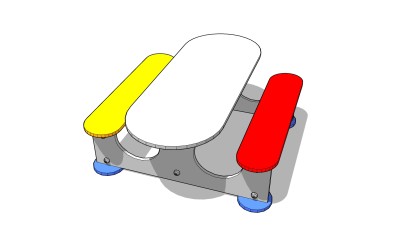 现代儿童桌椅草图大师模型，儿童桌椅sketchup模型下载