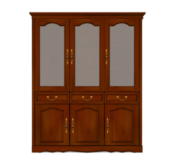 中式实木酒柜su模型，酒柜草图大师模型下载