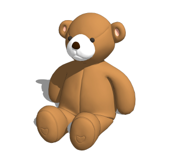 现代毛绒玩具草图大师模型，玩具su模型下载