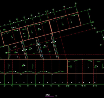 中某四层教学楼建筑方案图CAD图纸