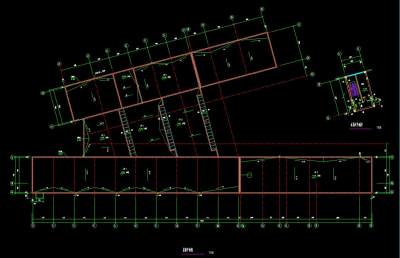 中某四层教学楼建筑方案图CAD图纸