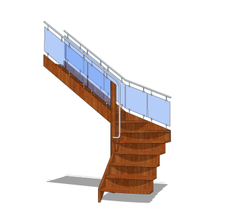 现代双跑折梯草图大师模型，双跑折梯sketchup模型免费下载
