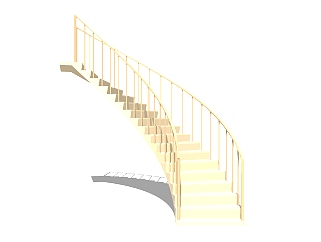 实木<em>弧形楼梯</em>sketchup<em>模型免费下载</em>
