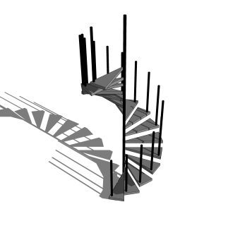现代栏杆SU模型，栏杆SKB文件下载