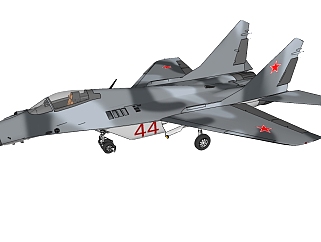 苏俄Mig-29米格-29战斗机 草图大师模型，苏俄Mig-29米格-29战斗机 su模型下载
