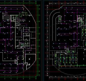 北京大厦电气CAD施工图，大厦建筑电气CAD图纸下载