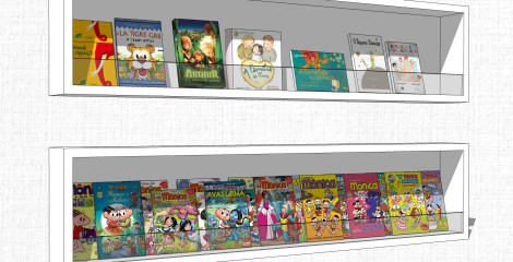 现代儿童书柜草图大师模型，书柜su模型下载