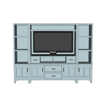 现代装饰柜电视柜sketchup模型，柜子草图大师模型下载