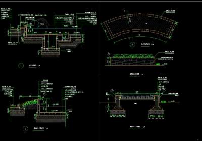 中心小广场园林景观工程施工图CAD图纸