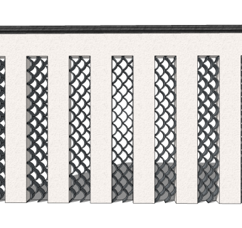 现代景观墙草图大师模型，景墙sketchup模型下载