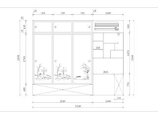 一套带衣柜写字台衣柜榻榻米CAD模型下载