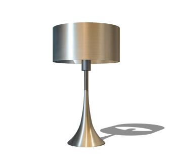 简约铁艺台灯草图大师模型，轻奢台灯效果图su模型下载