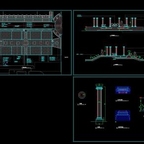 奥林匹克广场景观施工图，景观cad设计图纸下载