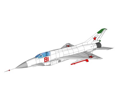 现代苏联米格战斗机草图大师模型，米格战斗机sketchup模型下载