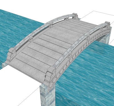 拱桥草图大师模型下载，sketchup拱桥模型分享
