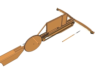 冷兵器弩箭sketchup模型下载，弩箭skb模型分享
