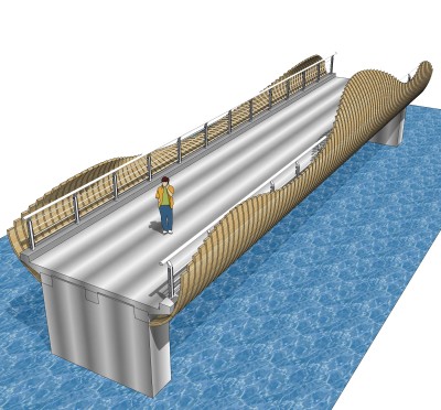 现代桥梁草图大师模型下载，sketchup桥梁su模型分享