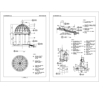 景观亭CAD施工详图下载