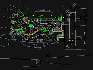 房屋中庭CAD施工图，中庭CAD建筑图纸下载