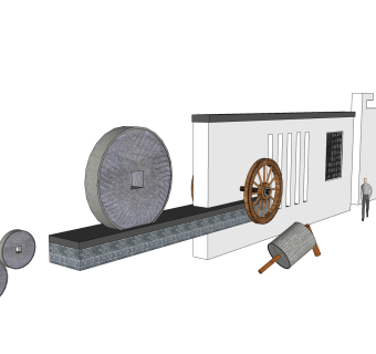 中式景墙照壁sketchup模型下载