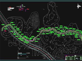 道路绿化喷淋系统工程，绿化带喷淋系统CAD设计图纸