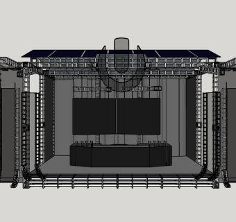 现代艺术舞台草图大师模型，舞台sketchup模型下载