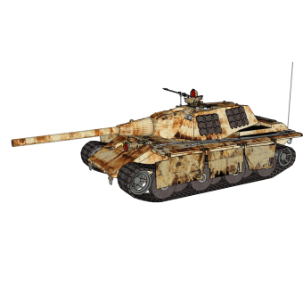 德国E-79坦克草图大师模型，坦克SU模型下载