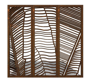 现代创意锈板草图大师模型，锈板skp模型下载