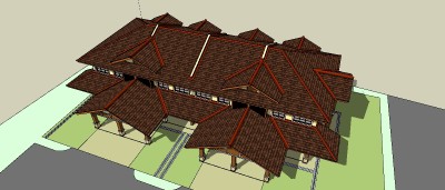 美式会所售楼处草图大师模型，售楼处sketchup模型