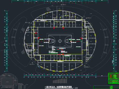 原创体育馆CAD图纸集合，体育馆CAD施工图纸下载