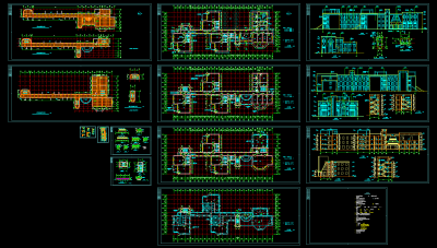 全套幼儿园建筑施工图，幼儿园CAD图纸下载