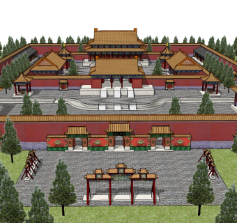 圆明园鸿慈永祜草图大师模型下载、圆明园鸿慈永祜su模型下载