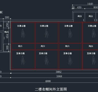 精品衣柜CAD图库，衣柜CAD图纸下载