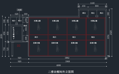 精品衣柜CAD图库，衣柜CAD图纸下载