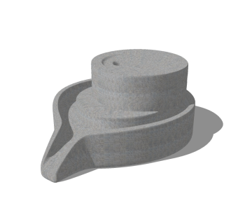 中式磨盘草图大师模型，磨盘sketchup模型免费下载