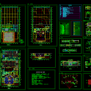 汽车展厅装饰施工图，汽车展厅CAD图纸下载