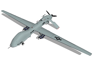 无人机MQ-1Csu模型，无人机草图大师模型下载