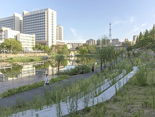 池州市海绵城市护城河遗址公园设计效果方案