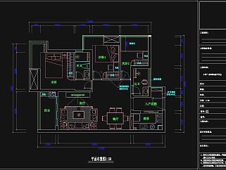 现代样板房家居CAD施工图，CAD建筑图纸免费下载